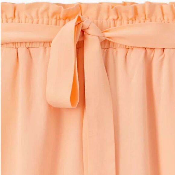 4X 26W Peach Paperbag Waist Mid Shorts Lined Light - Picture 2 of 11